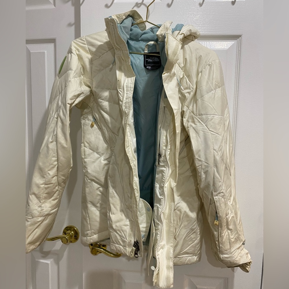 The North Face Women’s Cream Puffer Down Jacket with RECCO size small